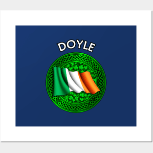 Irish Flag Clover Celtic Knot - Doyle Posters and Art